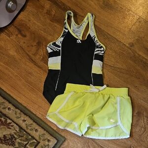 ZeroXPosur 1 Pc Swimsuit And Matching Shorts Size 7/8